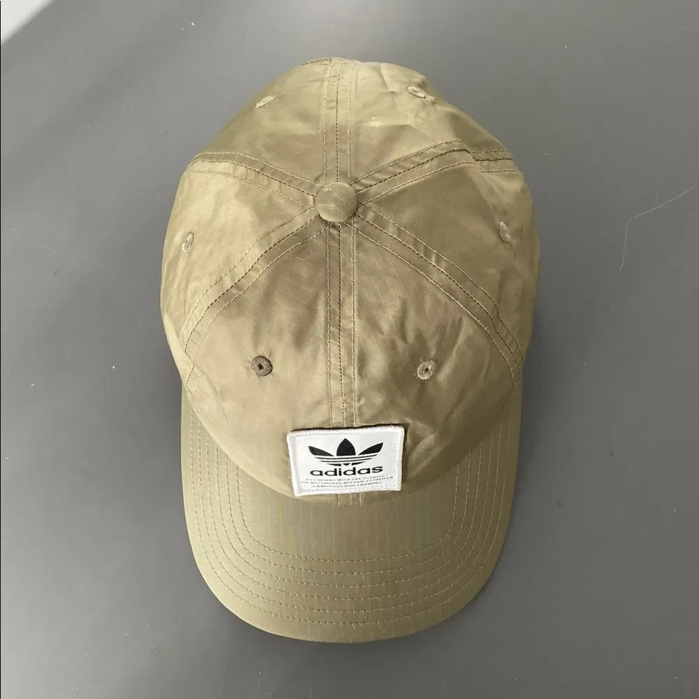 Adidas Original Olive Military Green Cap Logo Patch OS Unisex Nylon Street